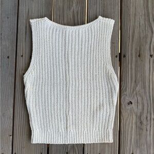 Abercrombie & Fitch Cream Knit Tank Top